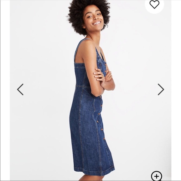 Madewell | Denim Button-Front Tank Dress Size 0 - Picture 5 of 8